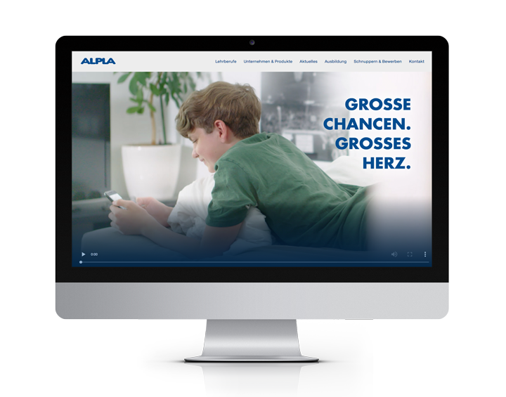 Website ALPLA Lehrlingskampagne