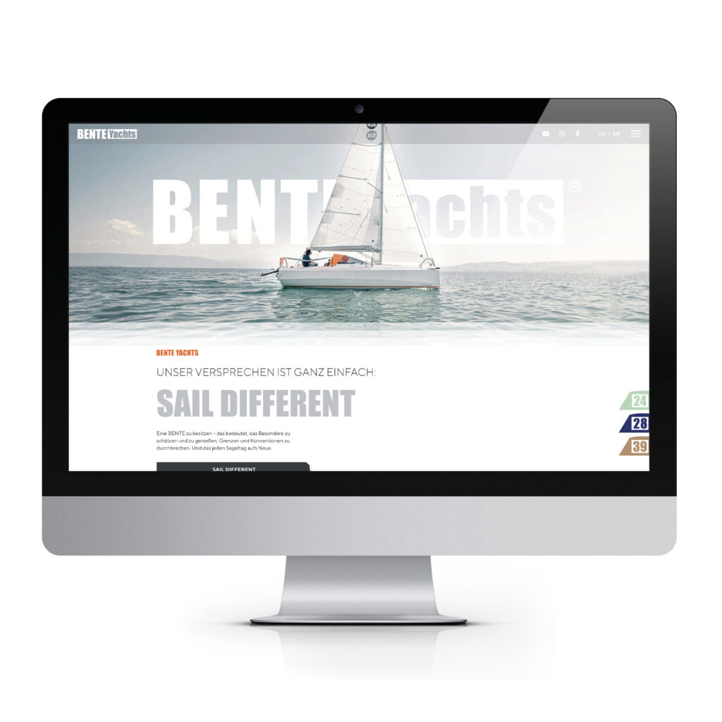 Website BENTE Yachts