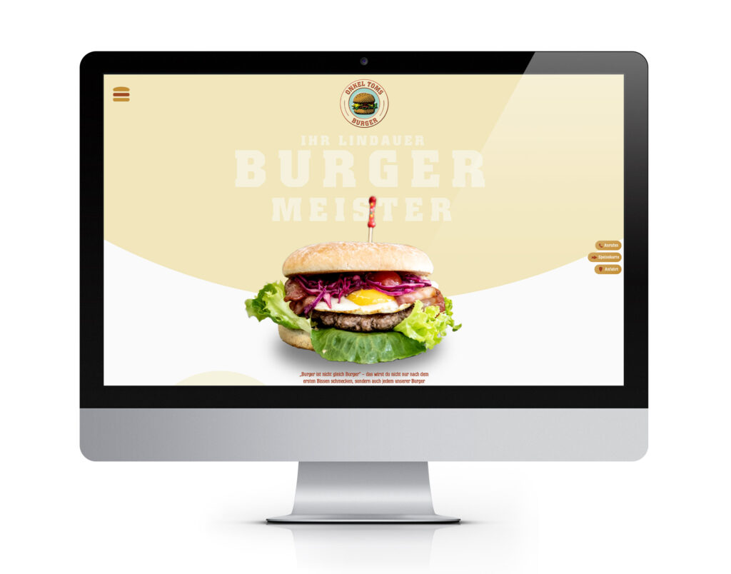 Website Onkel Toms Burger